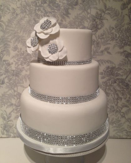 Diamonds Wedding Cakes
 Diamond Wrap Wedding Cake