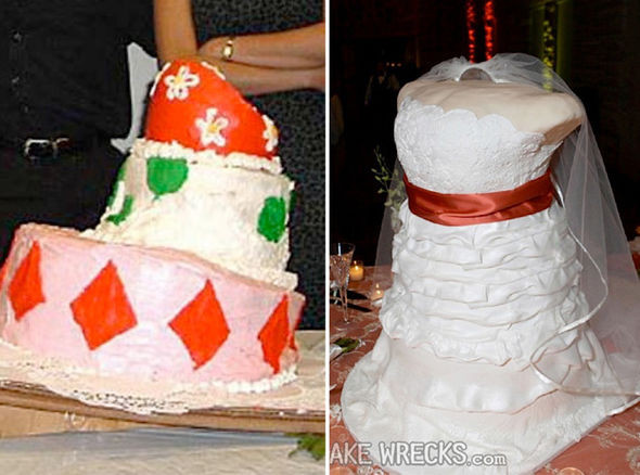 Disaster Wedding Cakes
 Would you put up with phallic turrets typos and melting