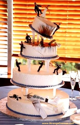Disaster Wedding Cakes
 Disaster Themed Wedding Cake s and