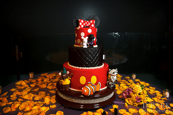 Disney Animated Wedding Cakes
 Chic Disney Wedding Courtney Calvin