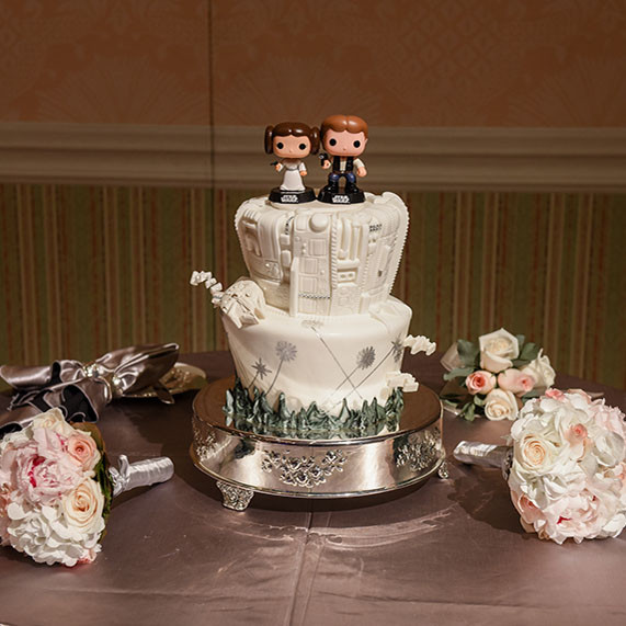 Disney Themed Wedding Cakes
 Wedding Cake Wednesday Han Solo and Princess Leia