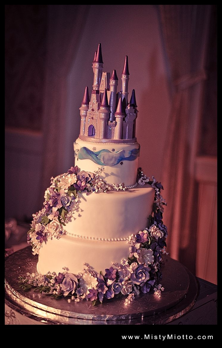 Disney World Wedding Cakes
 Walt Disney World Wedding Cake with Castle in Lavender I