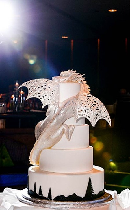 Dragon Wedding Cakes
 Cake Wrecks Home Sunday Sweets Geek Chic Wedding Cakes