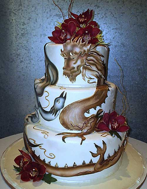 Dragon Wedding Cakes
 Amazing Dragon Cake Designs