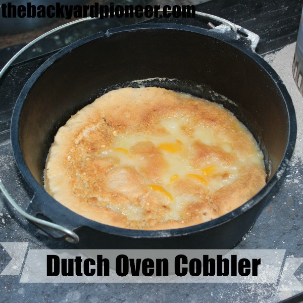 Dutch Oven Cobbler Camping
 Dutch Oven Peach Cobbler The Backyard Pioneer