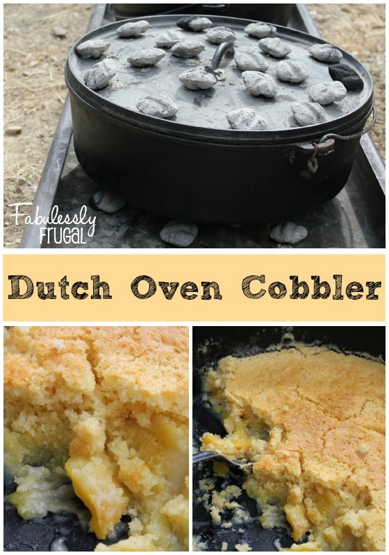 Dutch Oven Cobbler Camping
 Dutch Oven Peach Cobbler Recipes Fabulessly Frugal