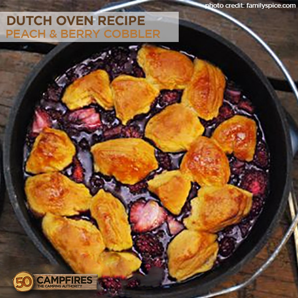 Dutch Oven Desserts Camping
 Lodge dutch oven recipe camping peach cobbler jenny ruhl