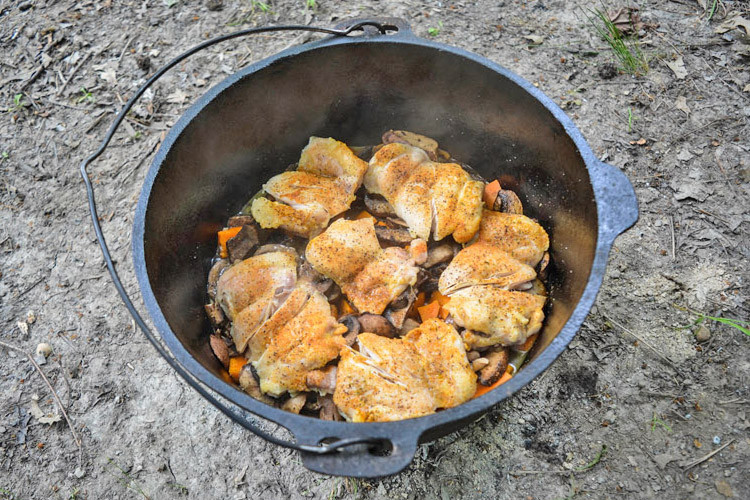 Dutch Oven Dinners For Camping
 Dutch Oven Chicken and Ve ables Recipe Camping Dinner