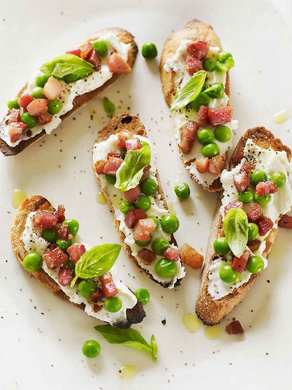 Easter Appetizers Food Network
 Try This Recipe Spring Bruschetta with Peas Pancetta