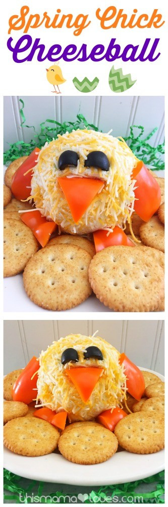 Easter Appetizers Pinterest
 Easter Appetizer Chick Cheeseball Recipe