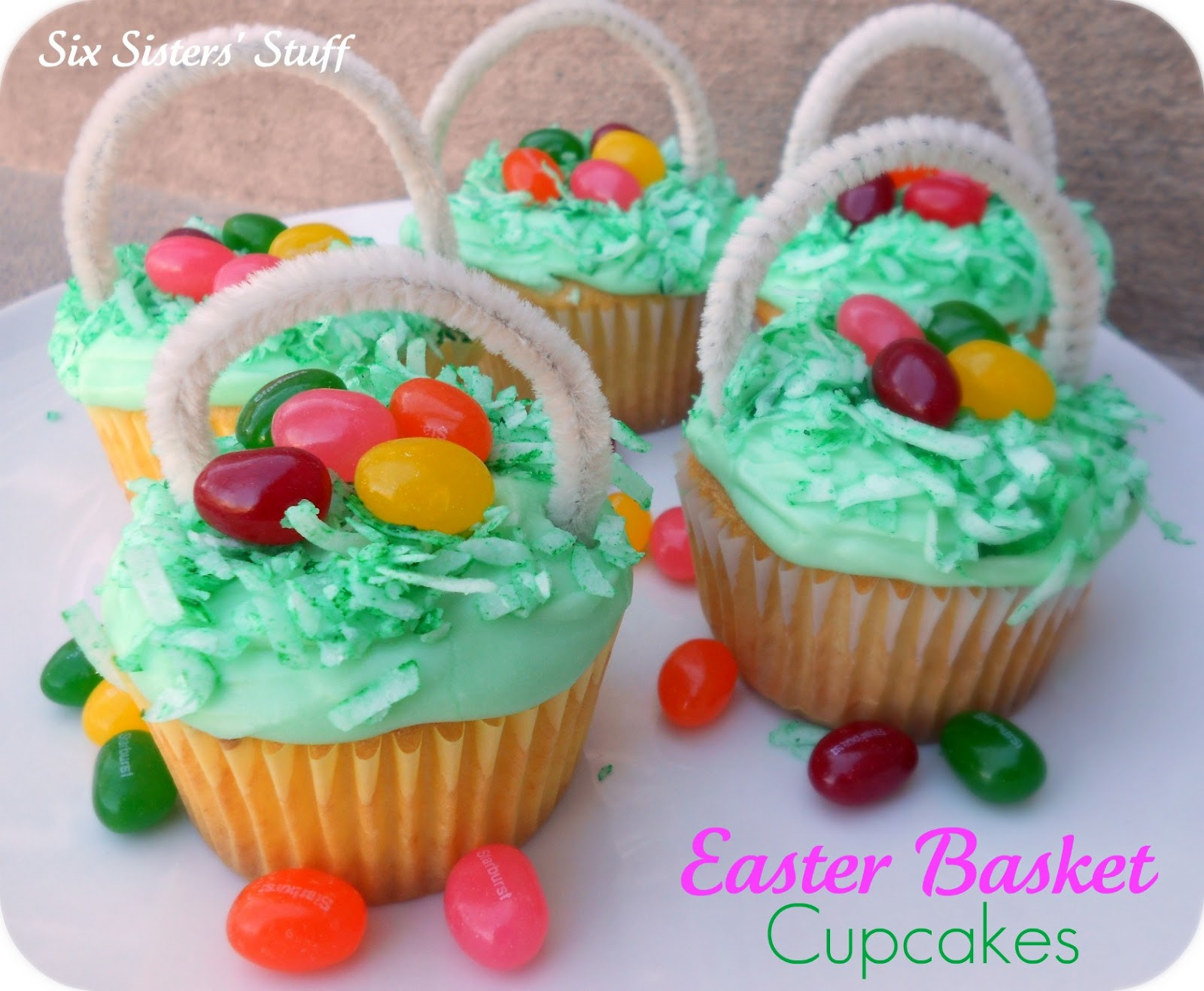 Easter Basket Cupcakes
 Easter Egg Basket Cupcakes