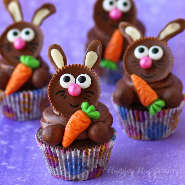 Easter Bunny Cupcakes
 Reese s Cup Easter Bunny Cupcakes Hungry Happenings