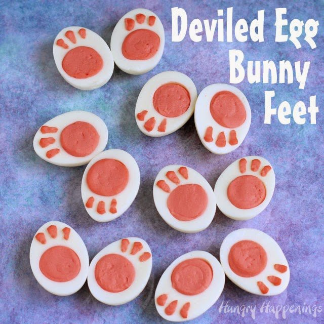 Easter Bunny Deviled Eggs
 Deviled Egg Bunny Feet A fun Easter Appetizer