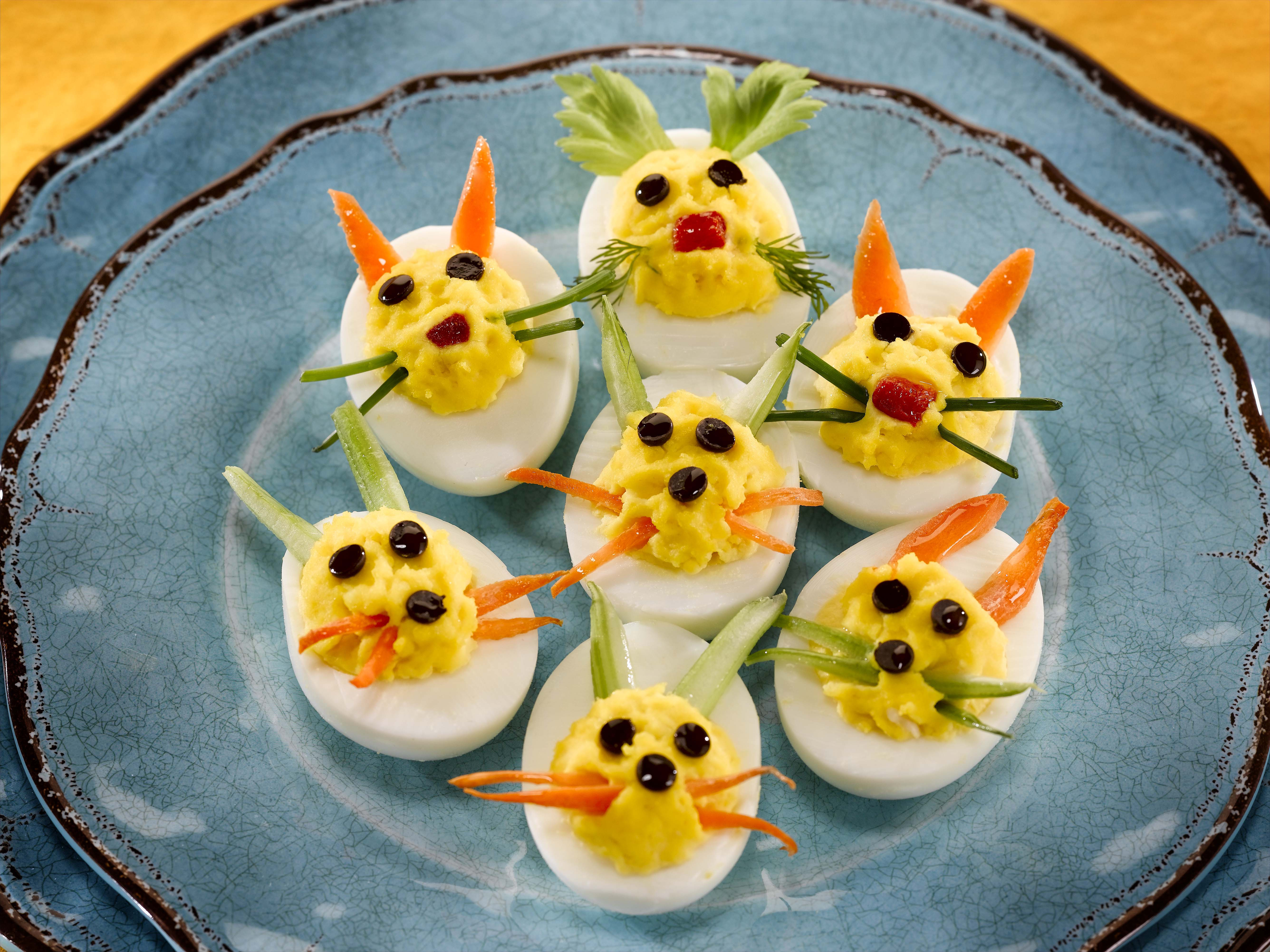 Easter Bunny Deviled Eggs
 easter bunny deviled eggs