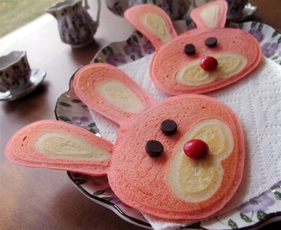 Easter Bunny Pancakes
 Be Brave Keep Going How to Make Bunny Pancakes