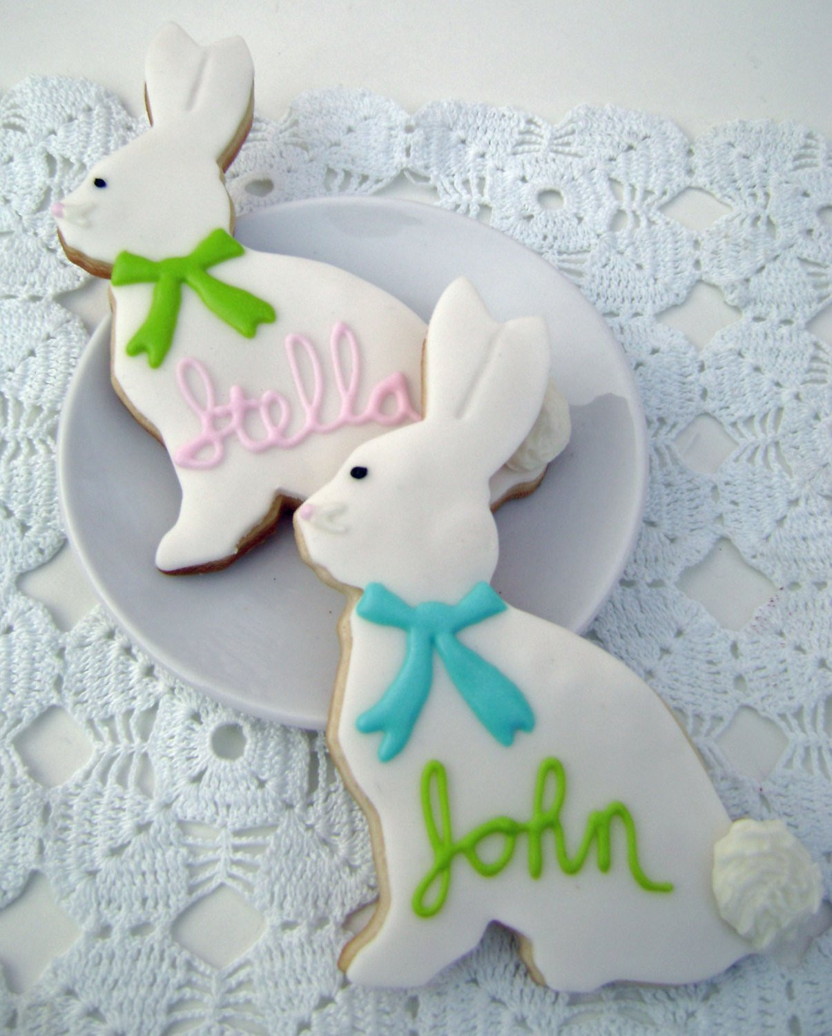 Easter Bunny Sugar Cookies
 Easter Bunny Sugar Cookies Personalized 2 Cookies