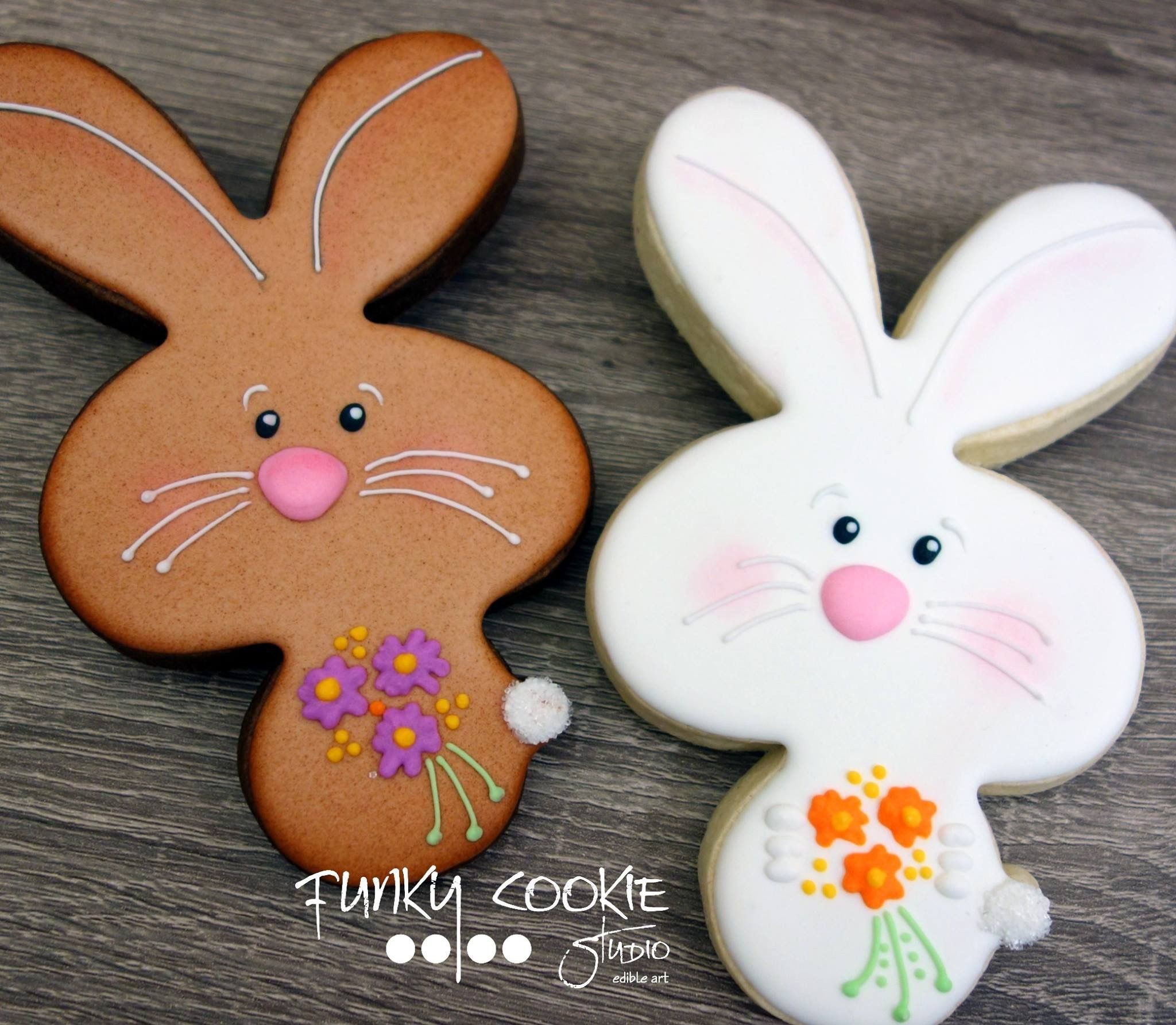 Easter Bunny Sugar Cookies
 Easter bunny cookies by Funky Cookie Studio