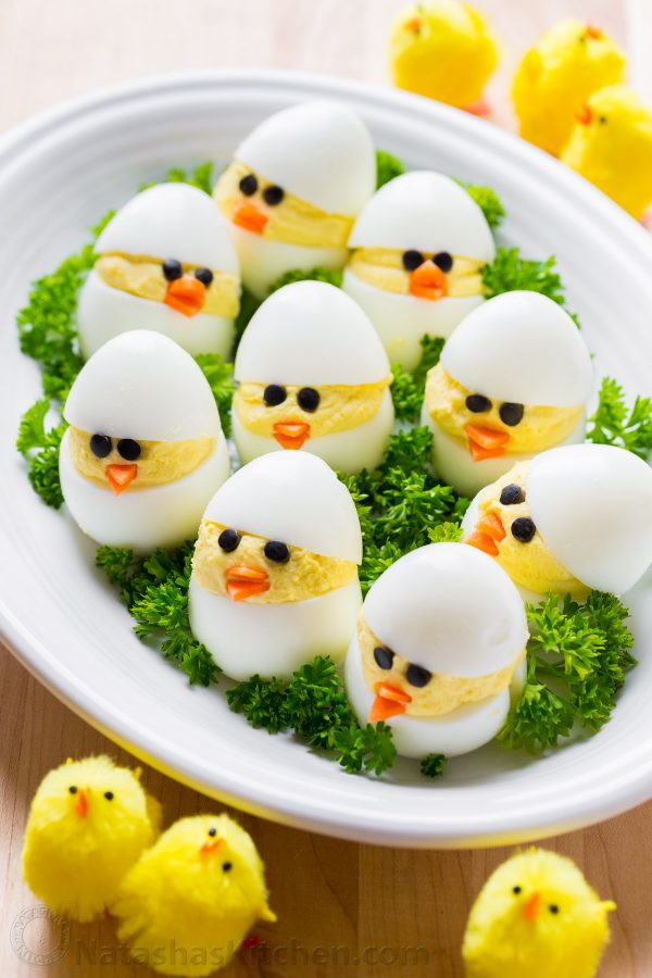 Easter Chick Deviled Eggs 20 Best Easter Egg Recipe Deviled Egg Chicks Natashaskitchen