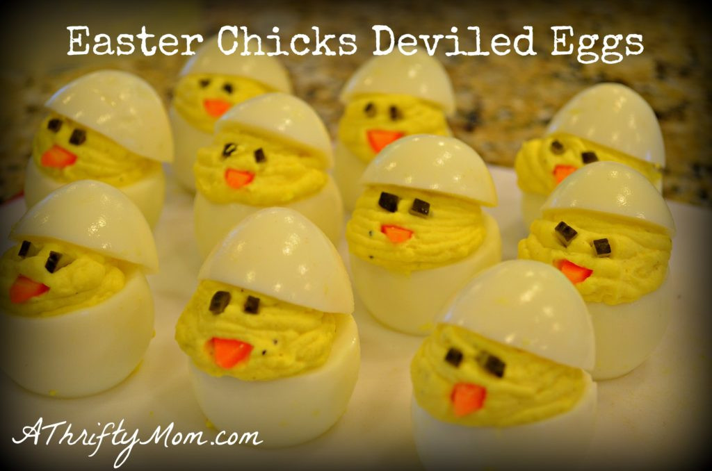 Easter Chick Deviled Eggs
 Easter Chicks Deviled Eggs DIY simple money saving recipe