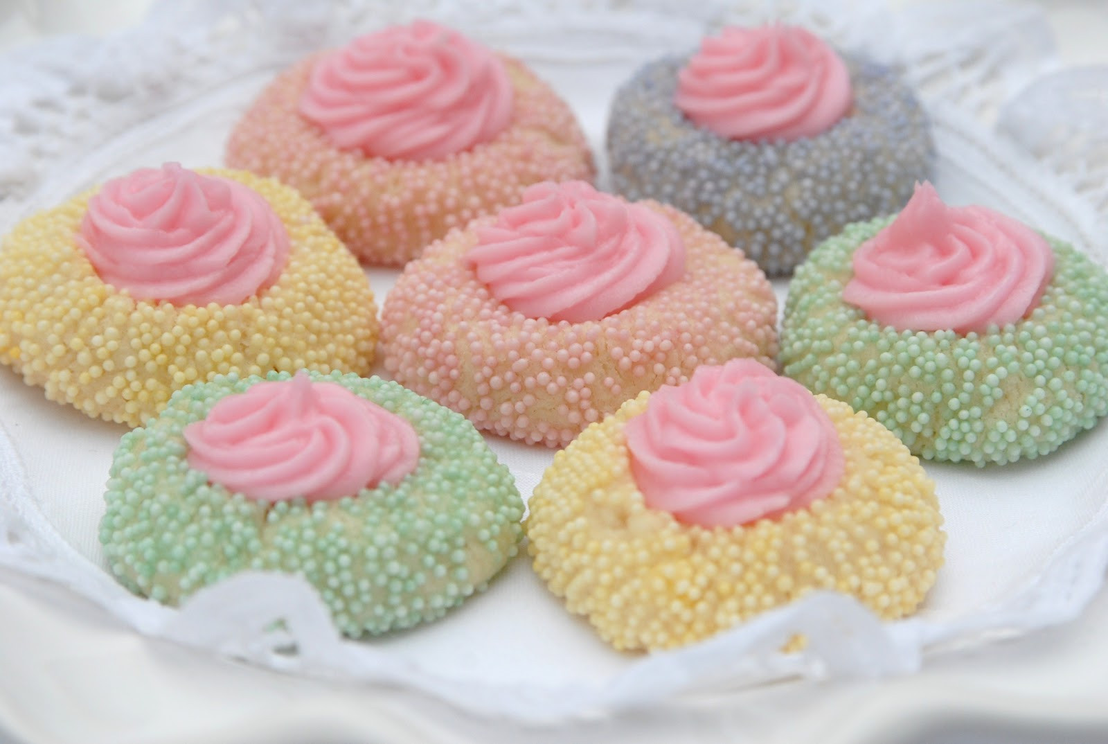 Easter Cookies Recipe
 Pink Piccadilly Pastries Wonderful Pastel Thumbprint