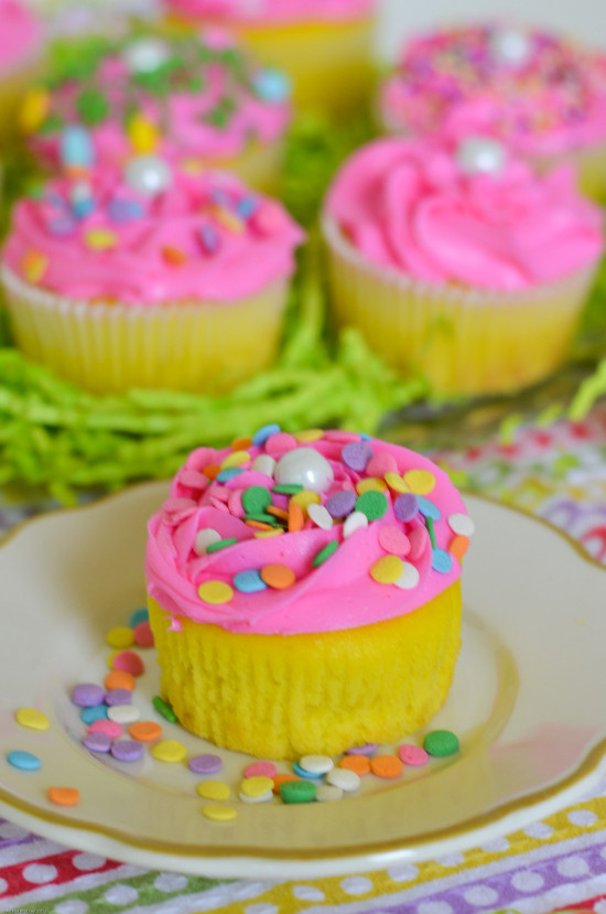 Easter Cupcakes Ideas
 Easter Cupcakes Funfetti Surprise Flour My Face