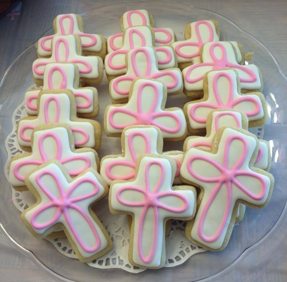 Easter Cut Out Cookies
 CROSS Baptism Sugar Cookies 1 dozen Easter Christening