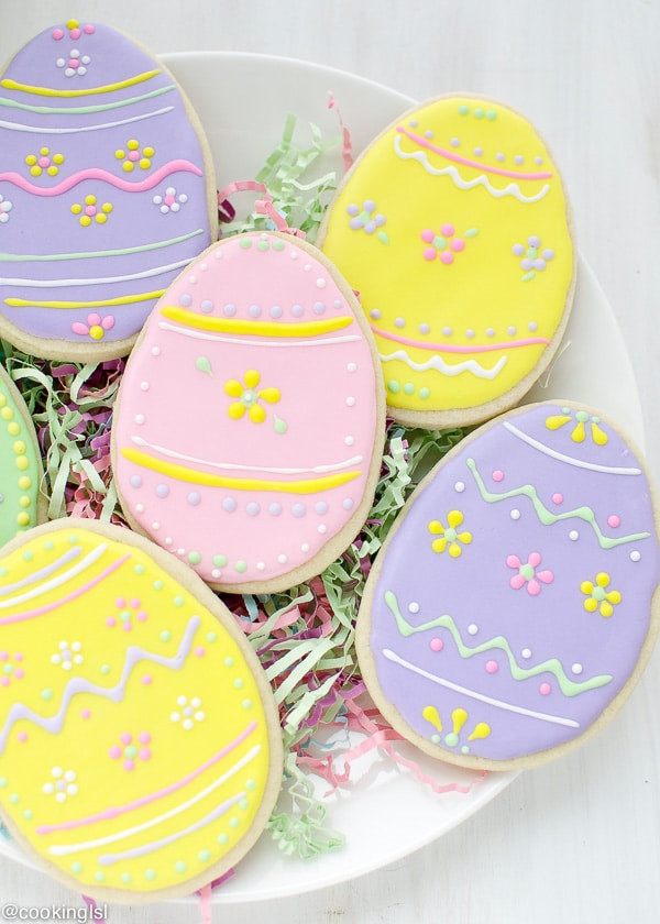 Easter Decorated Sugar Cookies
 Easter Egg Sugar Cookies With Royal Icing