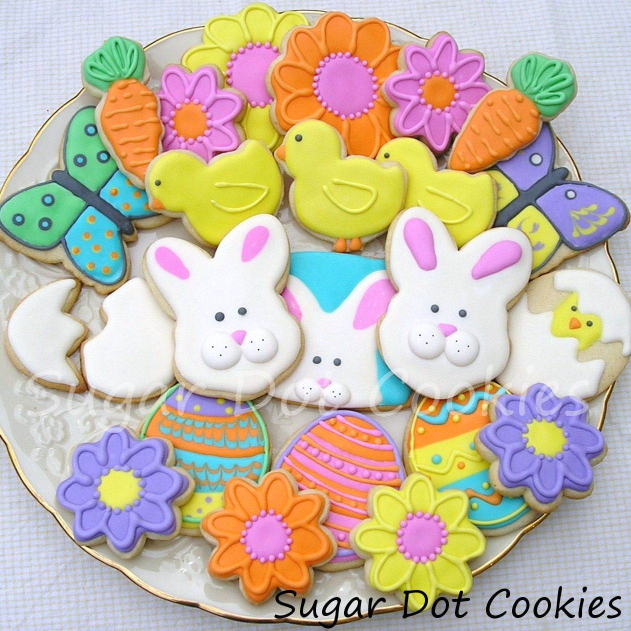 Easter Decorated Sugar Cookies
 I love the bright colors and the adorable shapes My