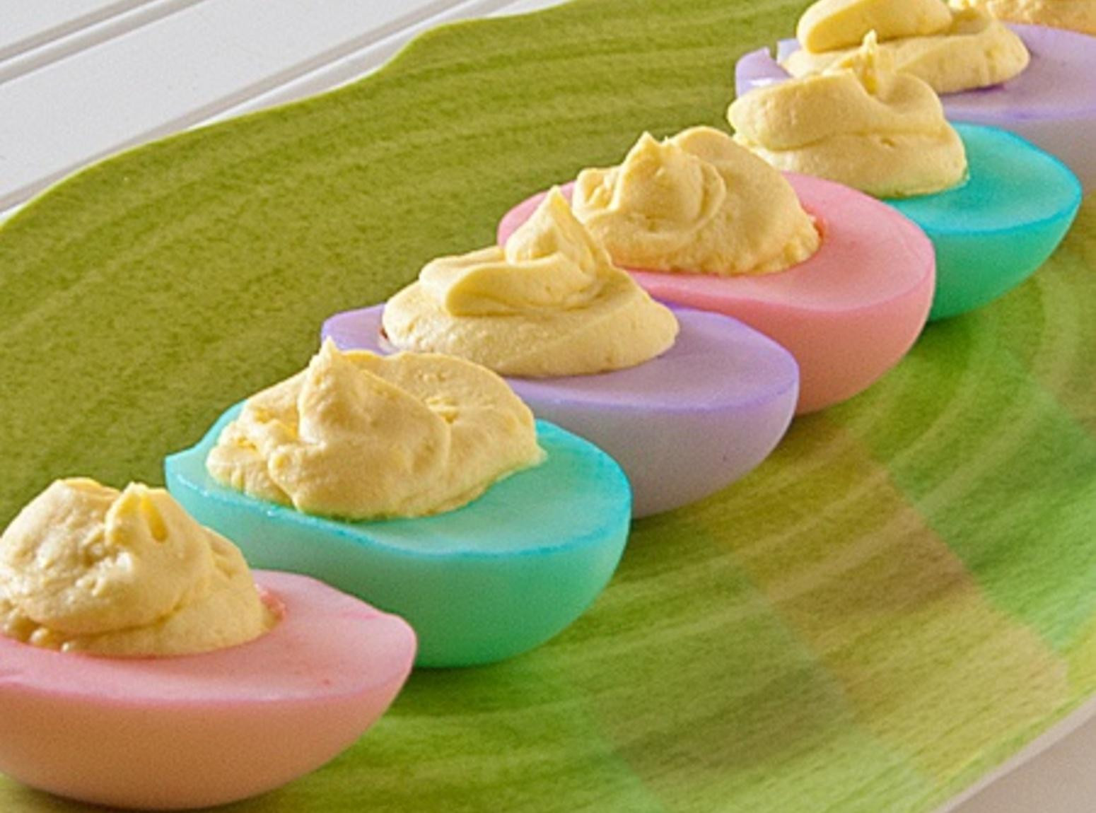 Easter Deviled Eggs
 Colored deviled eggs Recipe