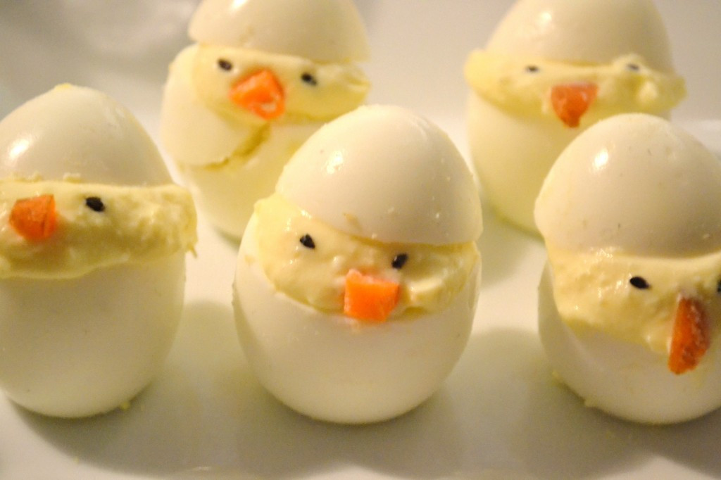 Easter Deviled Eggs
 Easter Chicks’ Deviled Eggs