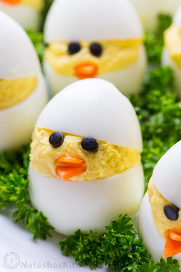 Easter Deviled Eggs Chicks
 Easter Egg Recipe Deviled Egg Chicks NatashasKitchen