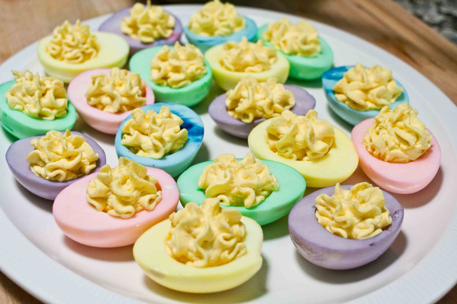 Easter Deviled Eggs
 For the Love of Food Colored Deviled Eggs