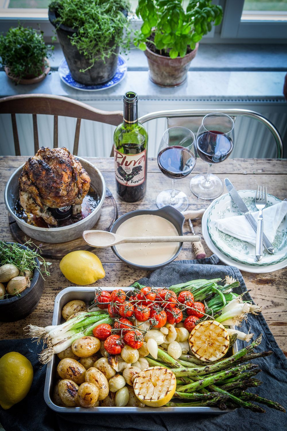 Easter Dinner 2019
 Easter Dinner with Herb & Garlic Stuffed Chicken Roasted