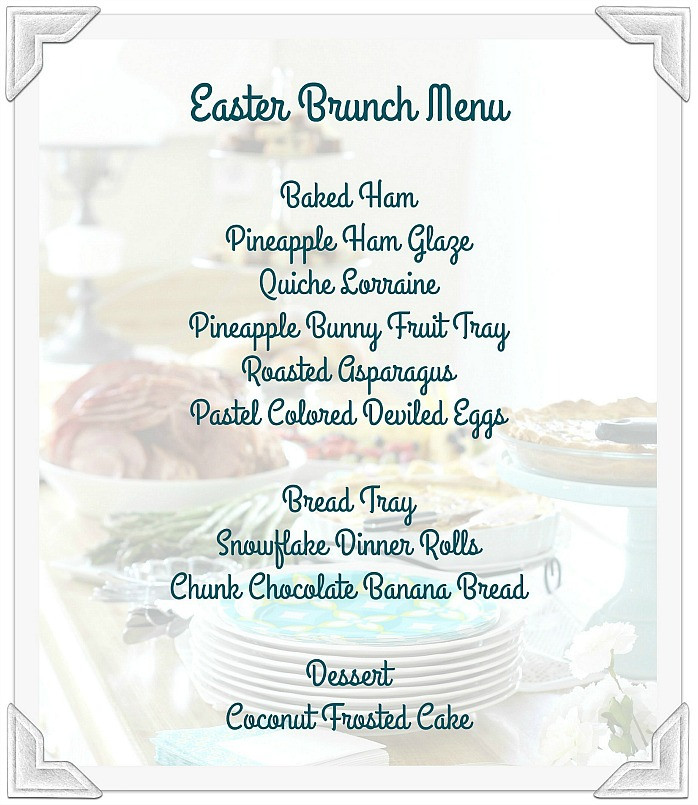 Easter Dinner Blessing
 Easter Brunch Menu Grateful Prayer