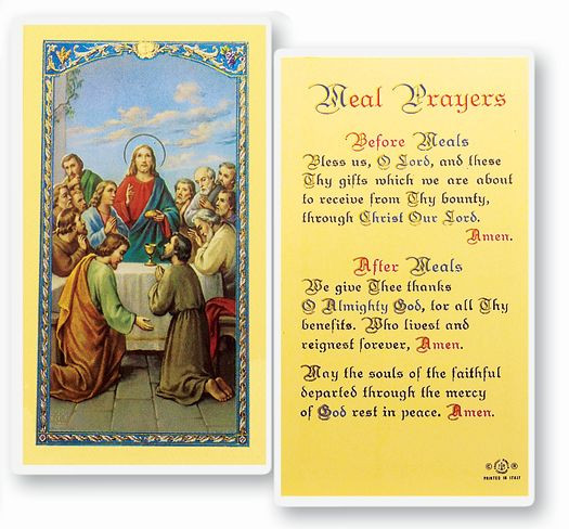 Easter Dinner Blessing
 MEAL PRAYERS HOLY CARD