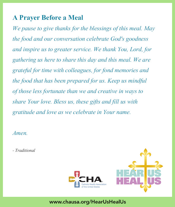 Easter Dinner Blessing
 A Prayer Before a Meal HearUsHealUs Prayer