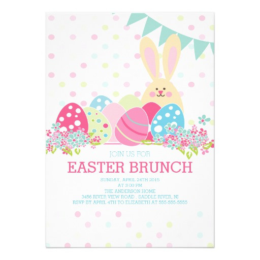 Easter Dinner Invitations
 Modern Easter Brunch Dinner Party Invitation