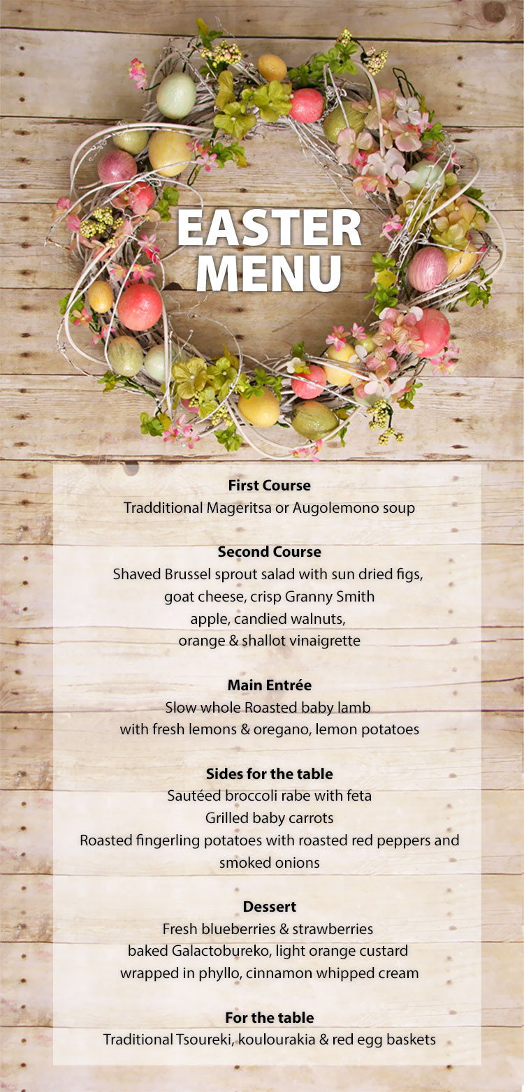 Easter Dinner Menu Best 20 Easter Menu 2015 Ammos Estiatorio