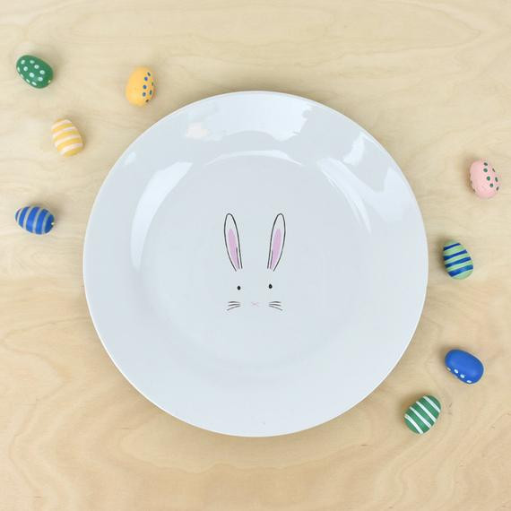 Easter Dinner Plates
 Easter Bunny Face Dinner Plate Easter Plate Easter Dinner