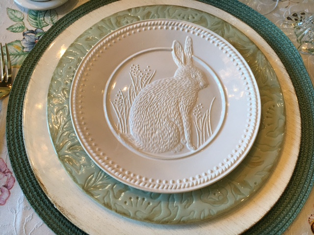 Easter Dinner Plates
 Jo on Legacy Lane Easter Tablescape and Decor