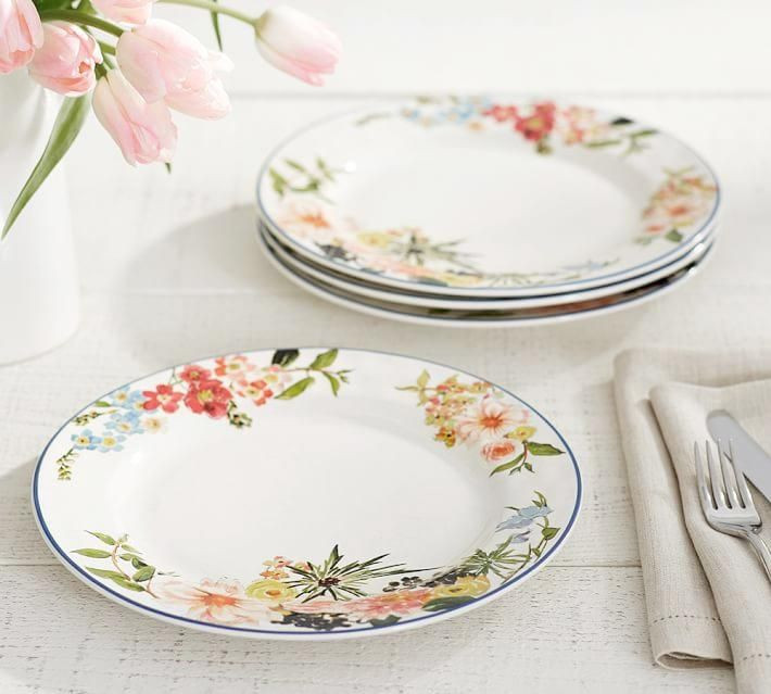 Easter Dinner Plates
 Easter tabletop ideas Floral rim dinner plate
