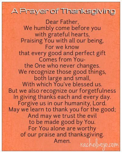 Easter Dinner Prayer Family
 A Prayer For Thanksgiving s and for