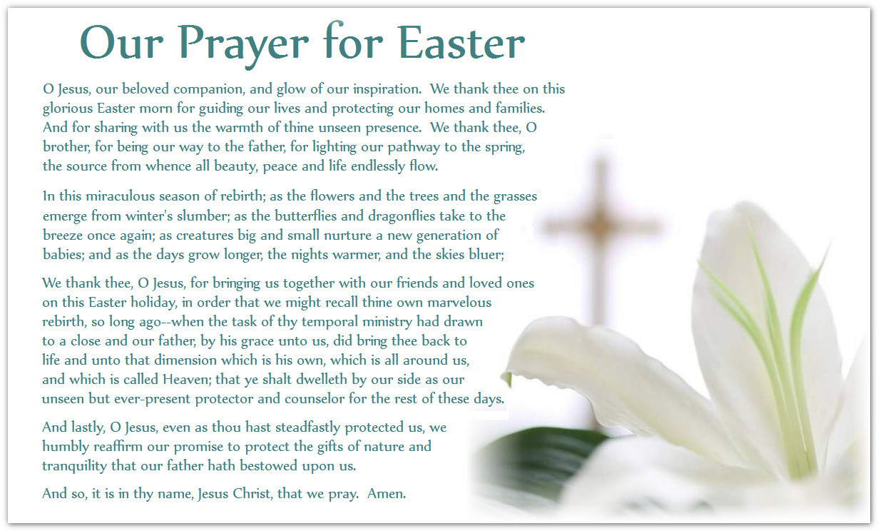 Easter Dinner Prayer Family
 Easter Prayer Quotes QuotesGram