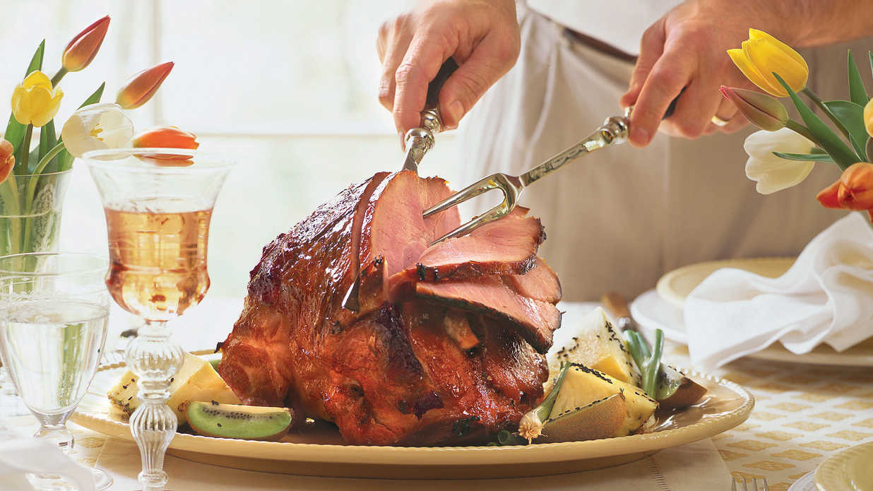 Easter Dinner Recipes Food Network
 Sweet Hot Plum Glazed Ham Traditional Easter Dinner