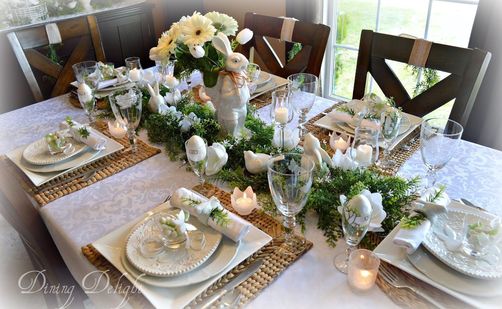 Easter Dinner Restaurants
 Dining Delight A White Easter Tablescape