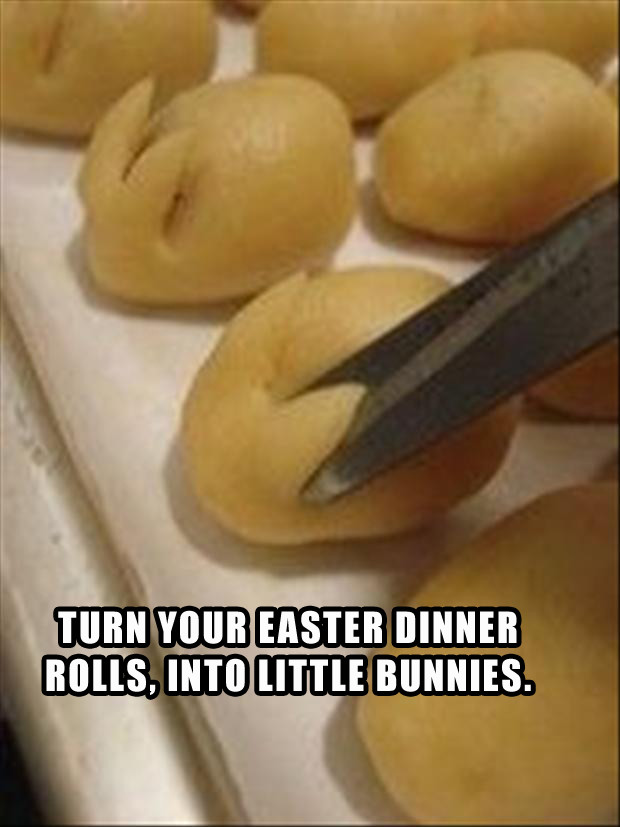 Easter Dinner Rolls
 a make easter bunny rolls for easter dinner Dump A Day