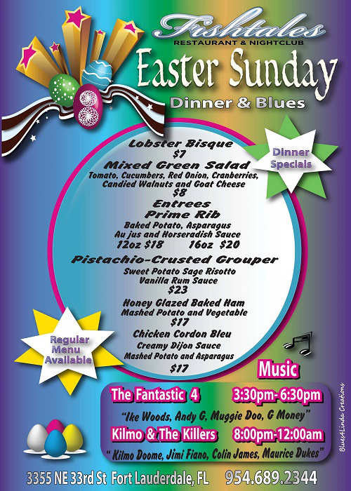 Easter Dinner Specials
 Easter Dinner Special Menu Fishtales Restaurant & Nightclub