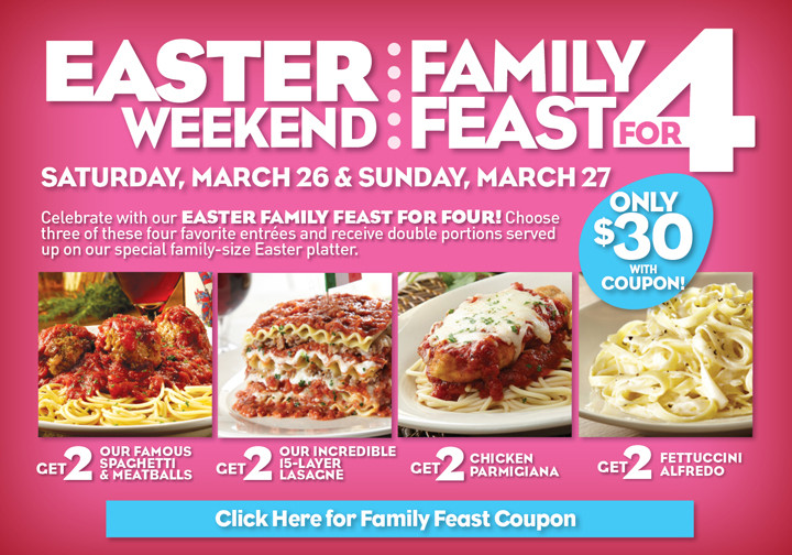 Easter Dinner Specials
 EXPIRED Easter 2016 Dining Deals