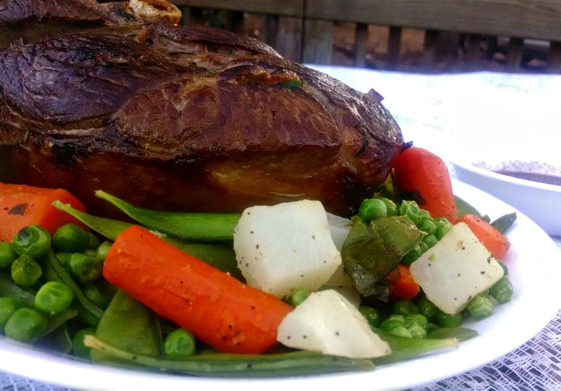 Easter Dinner Vegetables
 United States Easter dinner Leg of lamb spring