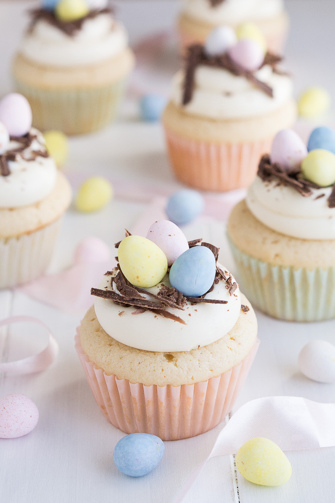 Easter Egg Cupcakes
 White Chocolate Easter Egg Cupcakes